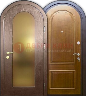 Металлическая арочная дверь ДА-12 в банк в Мурманске