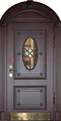 Арочная металлическая дверь с виноритом ДА-38 в Котельниках