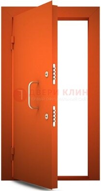 Оранжевая стальная бронированная дверь с нитроэмалью ДБ-2 в Котельниках