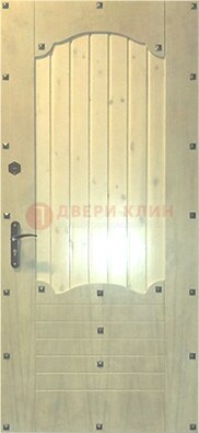 Белая железная дверь с евровагонкой ДЕ-9 в Котельниках