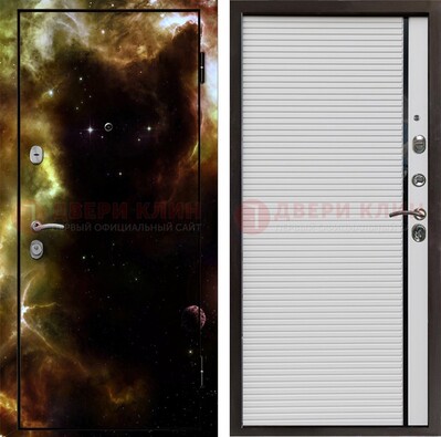 Стальная дверь с фотопечатью космоса ДФ-14 в Котельниках