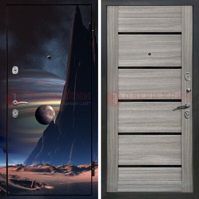 Стальная дверь с фотопечатью космоса ДФ-49 в Зеленограде