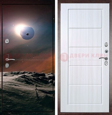 Стальная дверь с фотопечатью планет ДФ-8 в Котельниках