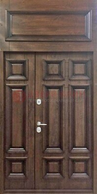 Классическая входная дверь с верхней фрамугой ДФГ-15 в Котельниках