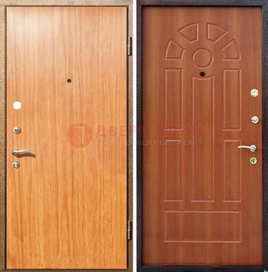 Светлая железная дверь с ламинатом МДФ внутри ДЛ-15 В Ижевске