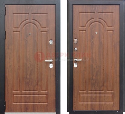 Коричневая железная дверь с МДФ ДМ-137 в Зеленограде