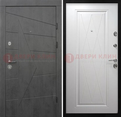 Темная железная дверь МДФ с рисунком ДМ-194 в Щелково