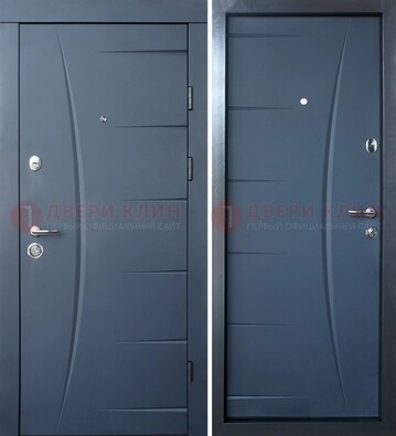 Серая входная дверь с фигурной фрезеровкой МДФ ДМ-213 в Ярославле
