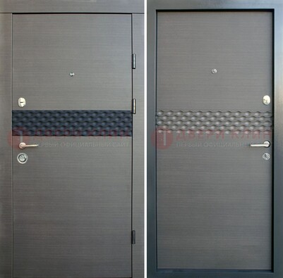 Темно-серая стальная дверь с МДФ ДМ-218 в Гатчине