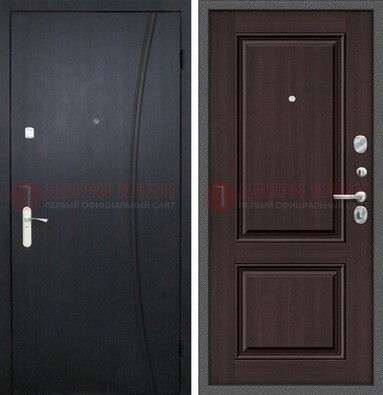 Темная стальная дверь с МДФ панелями ДМ-362 в Котельниках
