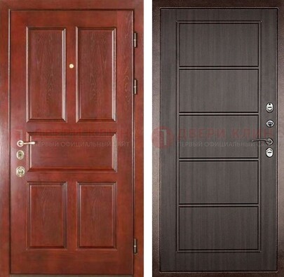 Красная металлическая дверь с МДФ в квартиру ДМ-387 во Владимире