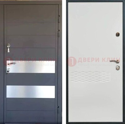 Металлическая дверь МДФ темная и светлая ДМ-420 в Котельниках