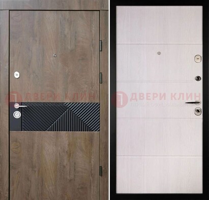 Современная стальная дверь с МДФ в квартиру ДМ-444 в Котельниках