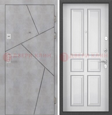 Светлая железная дверь в квартиру с МДФ ДМ-489 в Котельниках