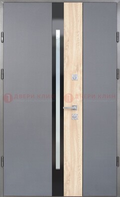 Полуторная металлическая дверь с МДФ ДМ-503 в Котельниках