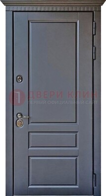 Тёмная входная дверь для коттеджа с МДФ ДМ-528 в Зеленограде