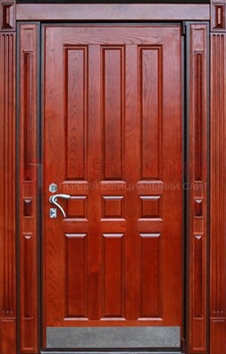 Красная входная дверь для улицы с МДФ ДМ-532 в Котельниках