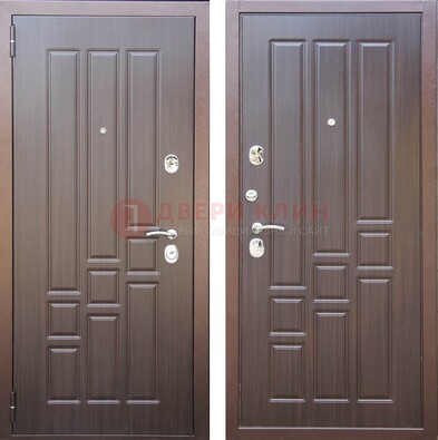 Теплая металлическая дверь с МДФ с двух сторон ДМ-80 в Перми