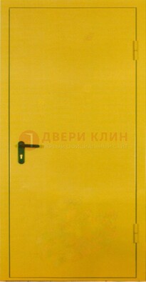 Желтая железная дверь с нитроэмалью ДН-5 в Апрелевке