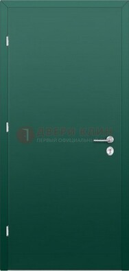 Зеленая стальная дверь с нитроэмалью ДН-6 в Санкт-Петербурге