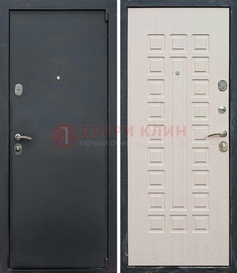 Черная металлическая дверь с порошковым покрытием ДП-101 в Котельниках