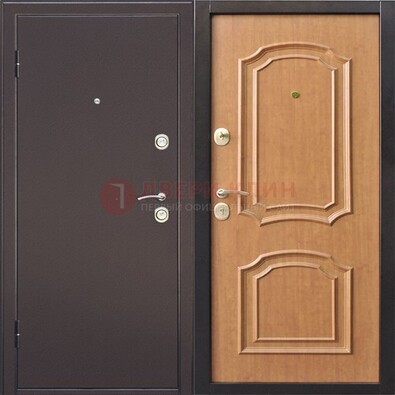 Темная железная дверь с порошковым покрытием ДП-10 в Мурманске