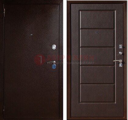 Темная входная дверь с порошковым окрасом ДП-113 в Котельниках