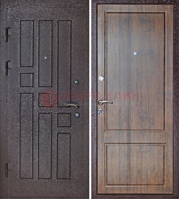 Темная входная дверь с порошковым покрытием МДФ внутри ДП-125 в Волжском