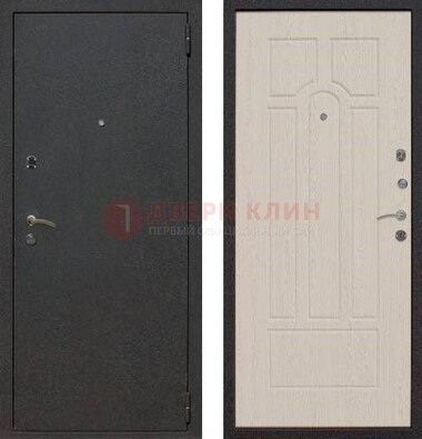 Серая входная дверь с порошковым покрытием МДФ внутри ДП-129 в Котельниках
