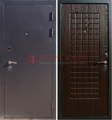 Серая металлическая дверь с порошковым напылением ДП-153 в Котельниках