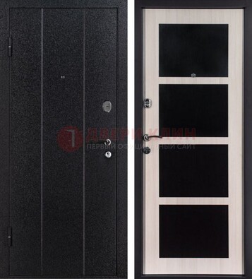 Черная металлическая дверь с порошковым напылением ДП-176 в Котельниках
