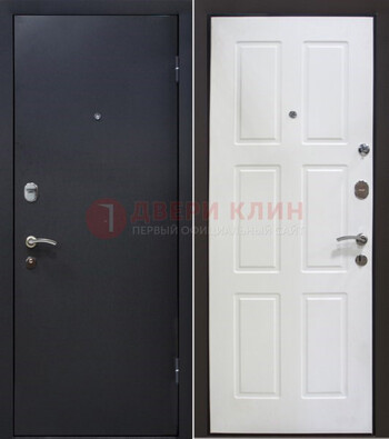 Черная металлическая дверь с порошковым покрытием ДП-193 в Котельниках