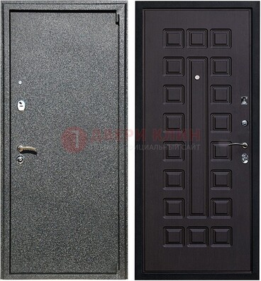 Черная стальная дверь с порошковым покрытием ДП-196 в Долгопрудном
