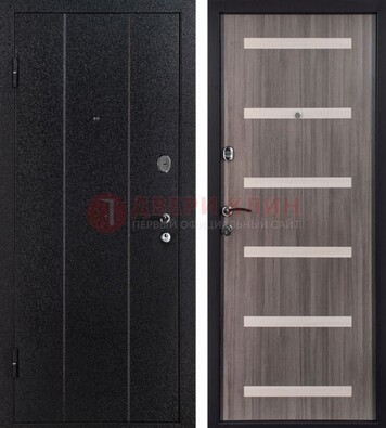 Черная стальная дверь с порошковым окрасом ДП-199 в Котельниках