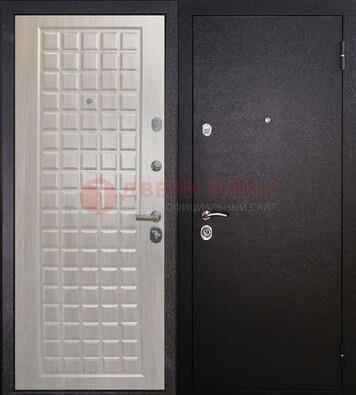 Черная входная дверь с порошковым покрытием ДП-206 в Котельниках