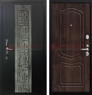 Входная дверь с порошковым покрытием медный антик МДФ внутри ДП-224 в Котельниках