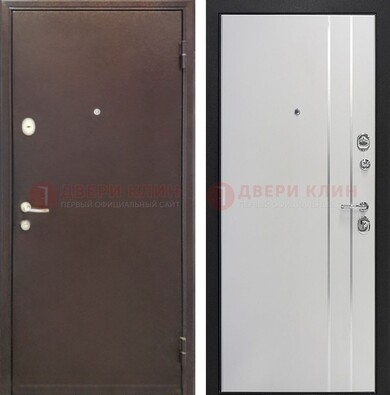 Входная дверь с порошковым покрытием с МДФ с молдингами ДП-232 в Котельниках