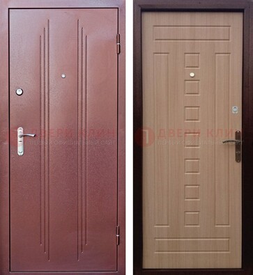 Стальная дверь с порошковым напыление цвета медный антик ДП-249 в Мурманске