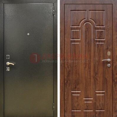 Металлическая дверь Темное серебро с порошковым покрытием и МДФ ДП-271 в Сочи