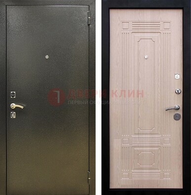 Входная темно-серая дверь с порошковым напылением и МДФ ДП-273 в Котельниках