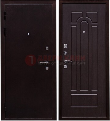 Черная стальная дверь с порошковым покрытием ДП-35 в Котельниках