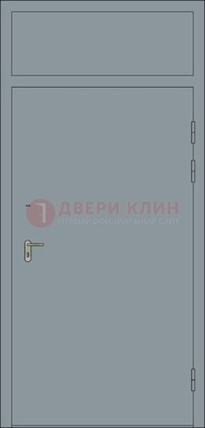 Серая противопожарная дверь ДПП-16 в Волоколамске