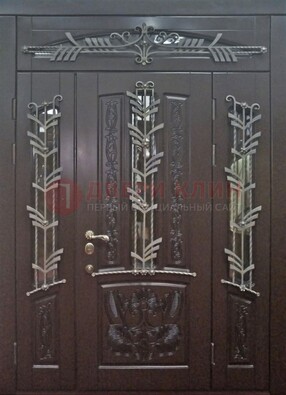 Узорная стальная дверь Винорит для парадного входа ДПР-110 в Дмитрове