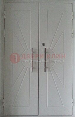 Парадная двухстворчатая дверь с фрезерованным МДФ ДПР-14 в Котельниках