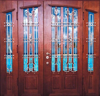 Парадная дверь со вставками из стекла ДПР-55 с шумоизоляцией в Рязани