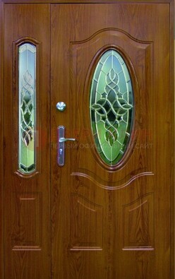 Парадная дверь со стеклянными вставками ДПР-73 для дома в Котельниках