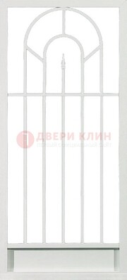 Стальная решетчатая дверь в белом цвете с пикой ДР-11 в Котельниках