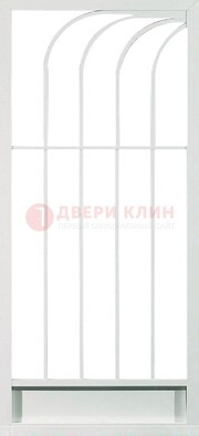 Белая металлическая решетчатая дверь ДР-17 в Котельниках