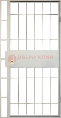 Железная решетчатая дверь в белом цвете ДР-19 в Котельниках