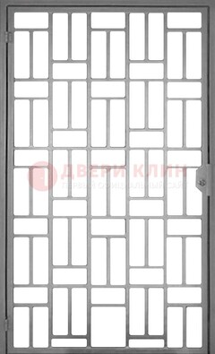 Металлическая решетчатая дверь в сером цвете ДР-23 в Котельниках